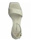 MARCO TOZZI sieviešu baltas elegantas sandales ar papēdi