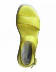 MARCO TOZZI sieviešu dzeltenas sandales ar biezu zoli