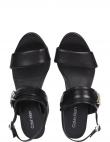 CALVIN KLEIN sieviešu melnas sandales Block sandal