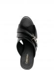 CALVIN KLEIN sieviešu melnas sandales  X SLIDE SANDAL 85 W/HW
