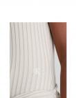 CALVIN KLEIN Jeans sieviešu gaiša kleita Zipper elongated rib dress