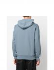 CALVIN KLEIN vīriešu pelēka blūze Box striped logo hoodie