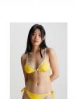 CALVIN KLEIN UW sieviešu dzeltens peldkostīma krūšturis Swim one shoulder top