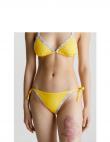 CALVIN KLEIN UW sieviešu dzeltenas apakšbikses String side tie