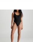CALVIN KLEIN UW sieviešu melns peldkostīma kostīms Scoop back one piece