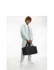 CALVIN KLEIN vīriešu melna soma Rubberized weekender