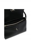 CALVIN KLEIN sieviešu melna soma pār plecu Re-lock tote flap