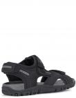 GEOX vīriešu melnas sandales SANDALS STRADA