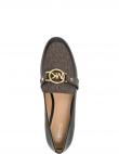 MICHAEL KORS sieviešu melni zempapēžu apavi  Rory leather logo loafer