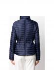 MICHAEL KORS sieviešu zila viegla jaka Belted packable puffer