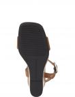 TOMMY HILFIGER sieviešu brūnas sandales Hardware wedge sandal