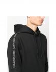 CALVIN KLEIN JEANS vīriešu džemperis ar kapuci melns Logo tape hoodie