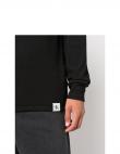 CALVIN KLEIN JEANS vīriešu melna blūze Logo tab rib ls tee