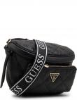 GUESS sieviešu melna plecu soma MINI SLING CROSSBODY