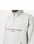 TOMMY HILFIGER vīriešu pelēks džemperis Tommy logo mockneck