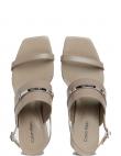 CALVIN KLEIN sandales sievietēm, Pelēka, Heel sandal 45 bar