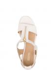 MICHAEL KORS sandales sievietēm, Krēmīga/Smilšu, Berkley mid wedge