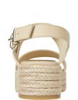 TOMMY HILFIGER sandales sievietēm, Krēmīga/Smilšu, Mid wedge sandal