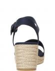 TOMMY HILFIGER sandales sievietēm, Zila, Webbing wedge sandal