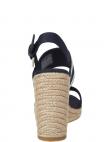 TOMMY HILFIGER sandales sievietēm, Zila, Webbing high wedge sandal