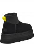 UGG apsildāmi zābaki sievietēm, Melna, Classic mini dipper warm boots