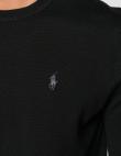 POLO RALPH LAUREN melns vīriešu vilnas džemperis