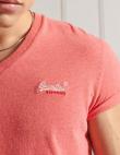 SUPERDRY vīriešu koraļļu krāsas kokvilnas krekls COTTON CLASSIC V-NECK T-SHIRT