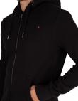 SUPERDRY vīriešu melns džemperis ar kapuci OL CLASSIC ZIP HOOD SWEATER