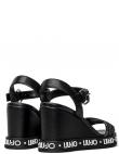 LIU JO sieviešu melnas sandales ar biezu zoli NICOLE 01 SANDALS