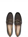 MICHAEL KORS sieviešu brūni zempapēžu apavi  Rory leather logo loafer