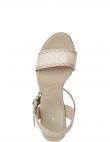 TOMMY HILFIGER sieviešu zaļas sandales Seasonal webbing wedge sandals