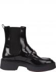 TOMMY HILFIGER sieviešu melni zābaki Monochromatic lace up boot