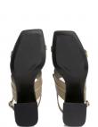 CALVIN KLEIN sandales sievietēm, Pelēka, Heel sandal 45 bar