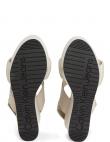 CALVIN KLEIN JEANS sandales sievietēm, Krēmīga/Smilšu, Wedge sandal webbing