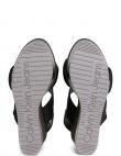 CALVIN KLEIN JEANS sandales sievietēm, Melna, Wedge sandal webbing