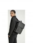CALVIN KLEIN mugursoma vīriešiem, Melna, Vertical lines flap backpack