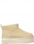 TOMMY JEANS sieviešu zābaki ar apsildi, Krēmīga/Smilšu, Flatform boot