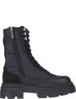 TOMMY HILFIGER zābaki sievietēm, Melna, Biker mix lace-up booties
