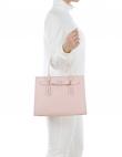 PIA SASSI rozā krāsas ādas sieviešu soma