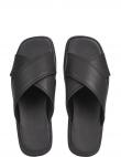 CALVIN KLEIN vīriešu melnas čības Criss cross sandal