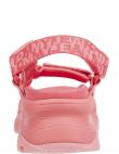 TOMMY JEANS sieviešu rozā sandales Webbing hyrbid sandal