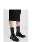 CALVIN KLEIN zābaki sievietēm, Melna, Flat mid lace up boot