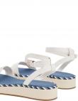 TOMMY HILFIGER sieviešu baltas sandales Rope flatform sandals