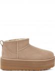 UGG apsildāmi zābaki sievietēm, Krēmīga/Smilšu, Classic ultra mini warm boots
